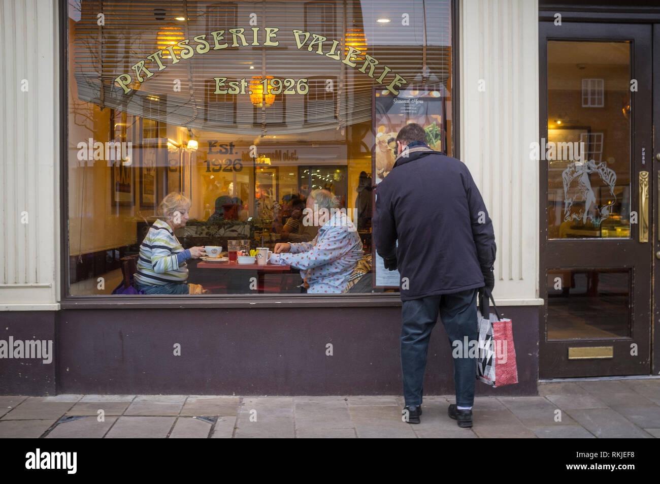 The Patisserie Valerie coffee and cake shop in Henley-on-Thames, Oxfordshire. Stock Photo