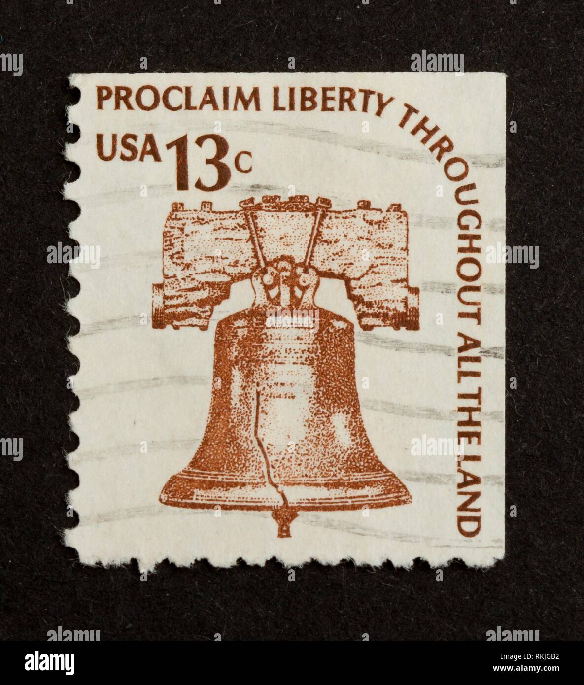 USA CIRCA 1975 Stamp printed in the USA shows a liberty bell