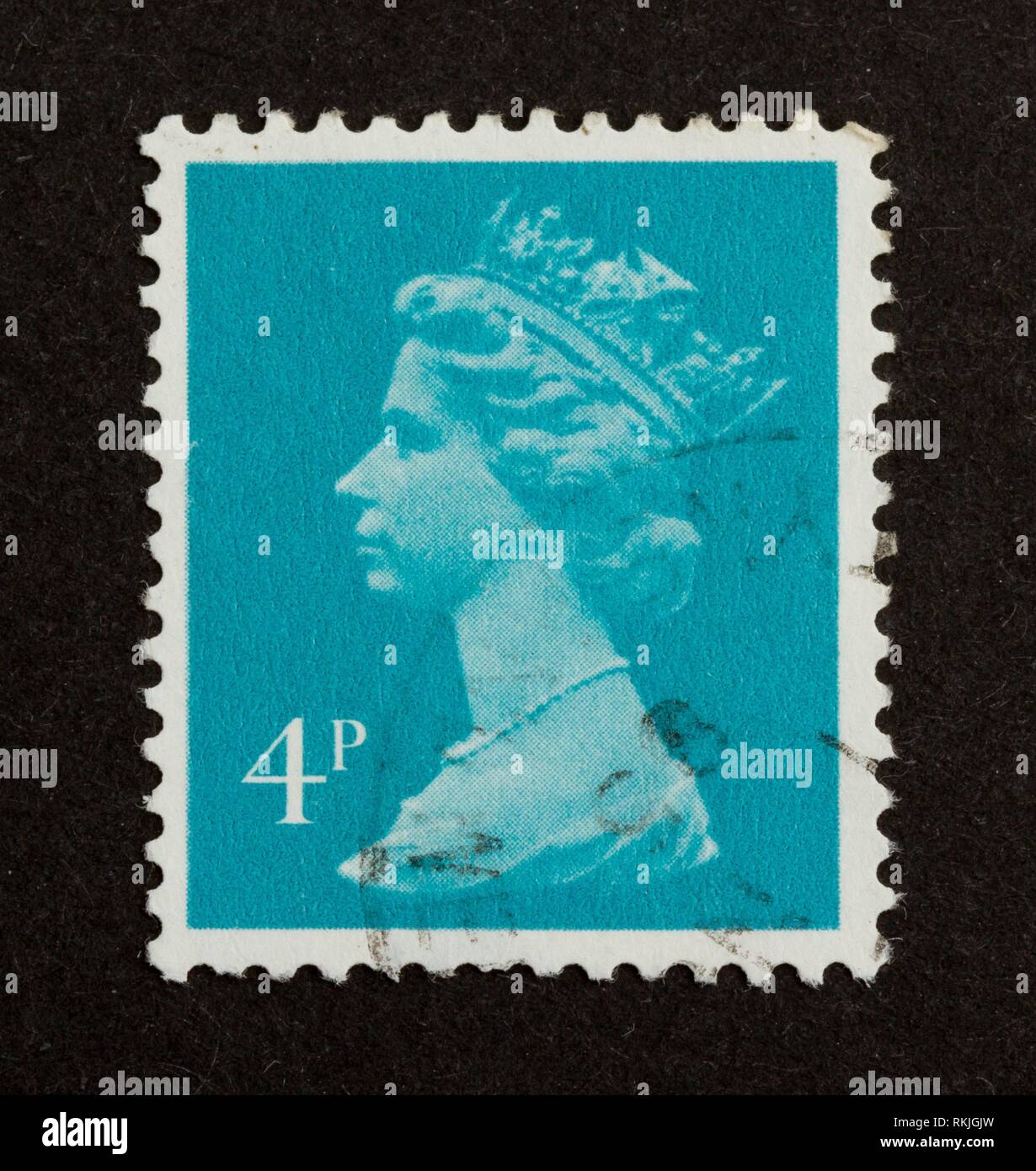 UNITED KINGDOM CIRCA 1970 Stamp printed in the UK shows the head of