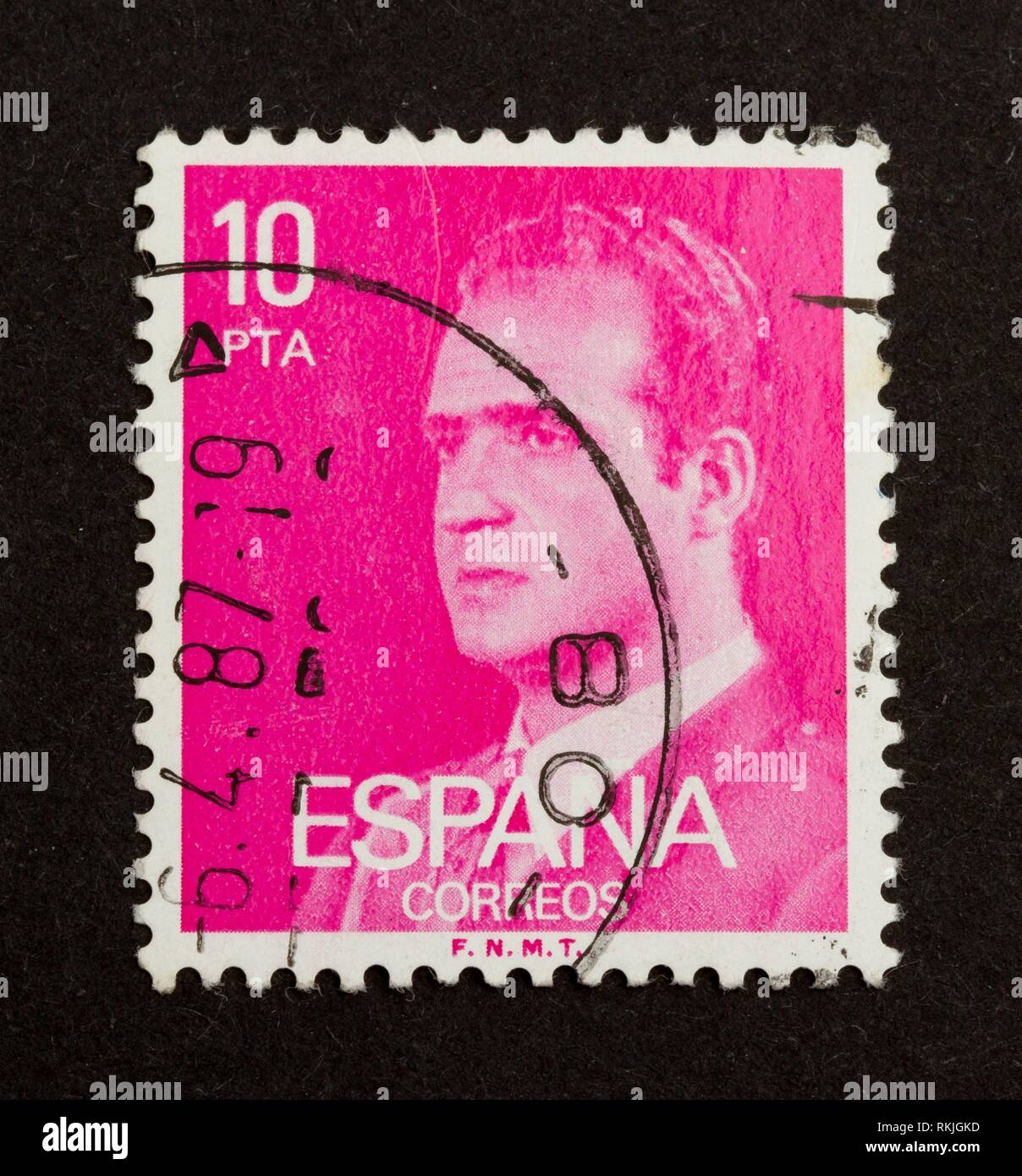 SPAIN CIRCA 1980 Stamp printed in the Spain shows the head of state