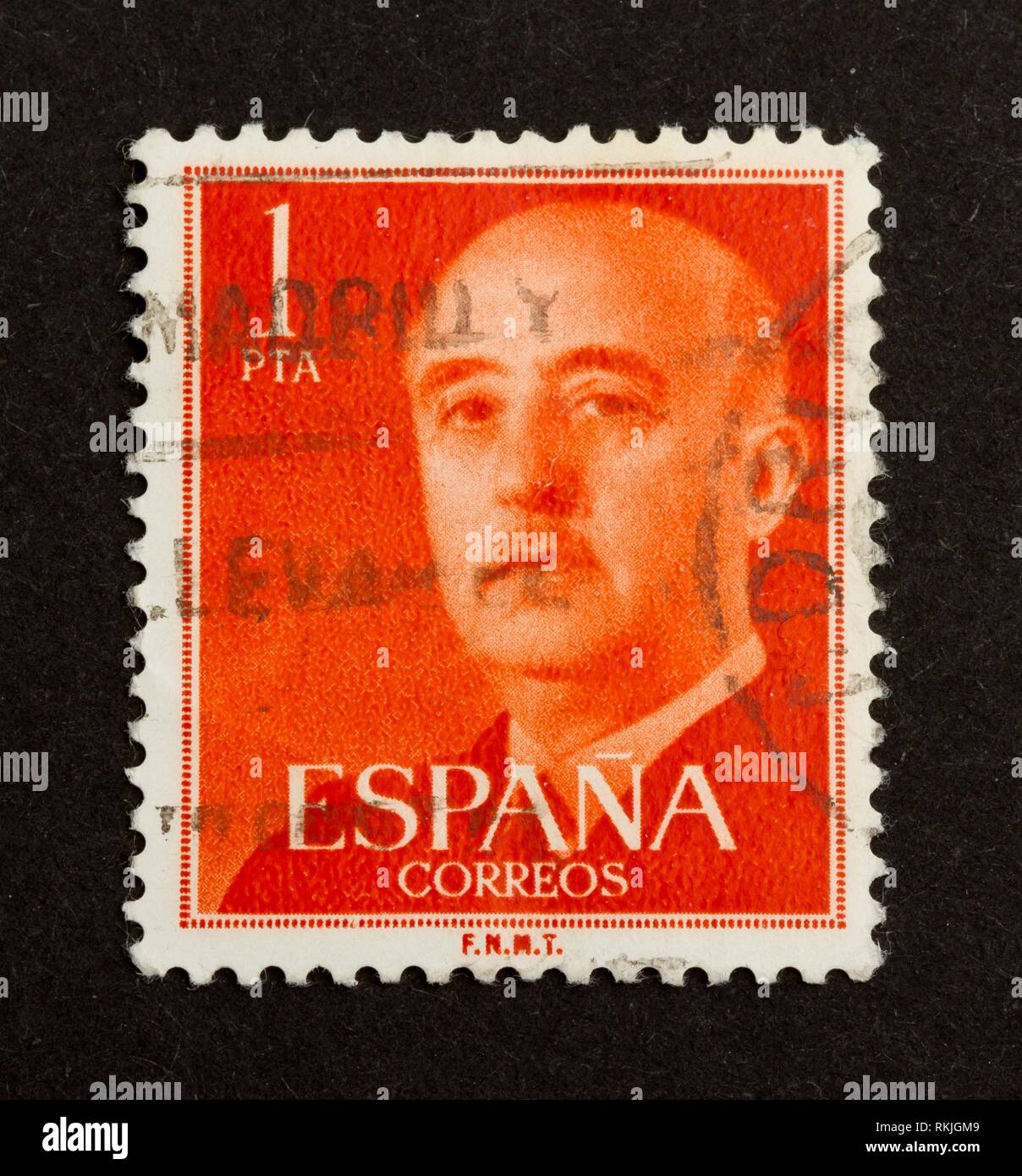 SPAIN CIRCA 1980 Stamp printed in the Spain shows the head of state