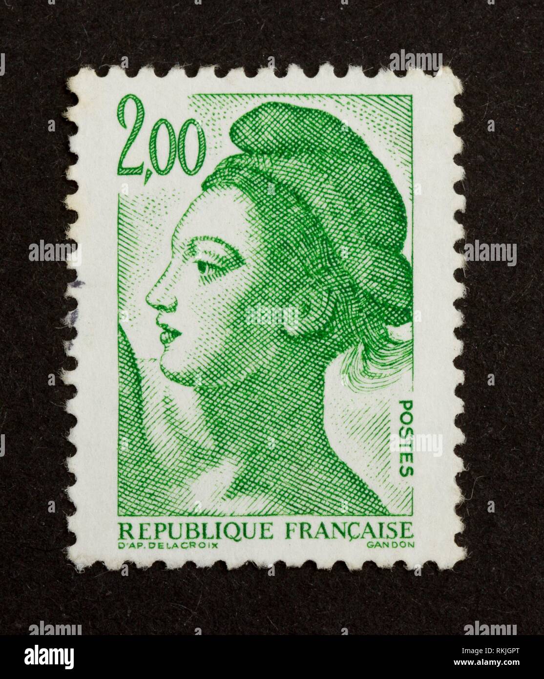 french stamp France 2.30 F Franc Marianne postes timbres p…