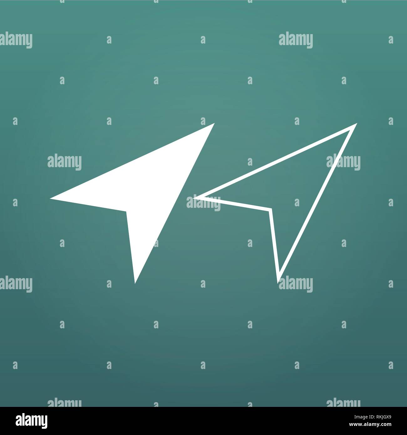 Cursor icon. Modern design flat style icon with linear design. From