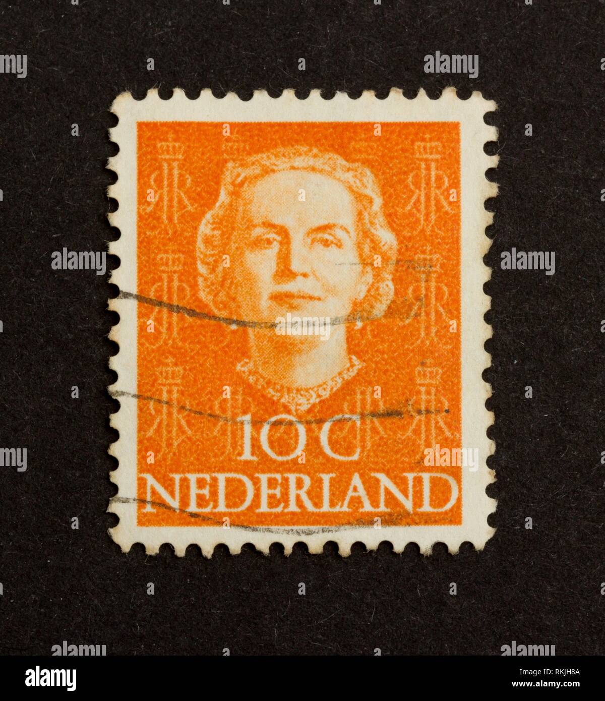 HOLLAND CIRCA 1970 Stamp printed in the Netherlands shows the head