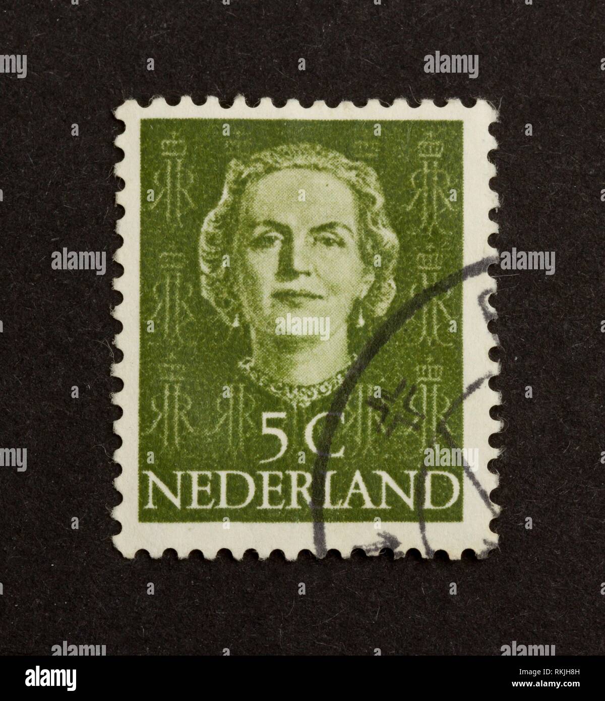 HOLLAND CIRCA 1970 Stamp printed in the Netherlands shows the head