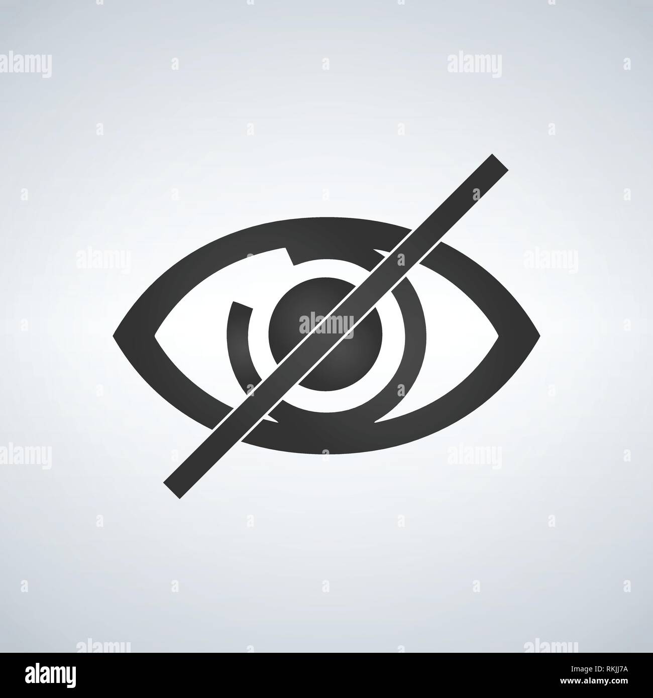 No eye Prohibition Sign. No look forbidden symbol. No see icon. Vector ...
