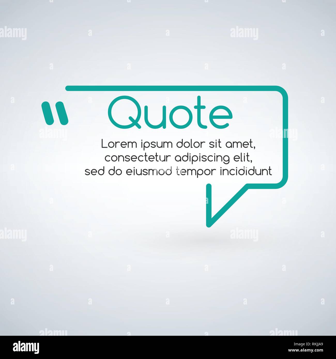 Innovative vector quotation template in quotes. Creative vector banner