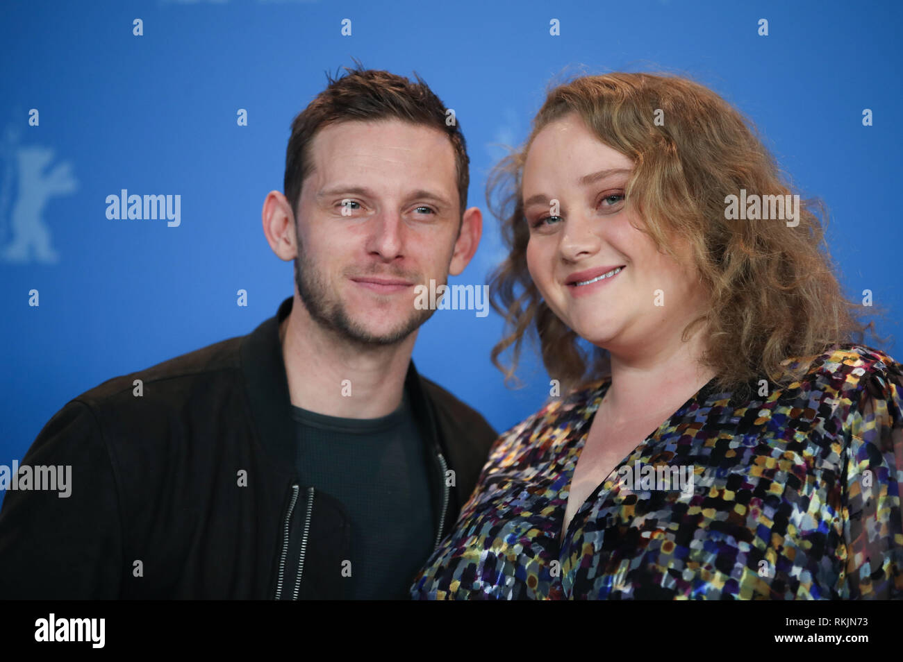 Berlin, Germany. 11th Feb, 2019. 69th Berlinale, Photocall 'Skin', USA, Panorama: Jamie Bell, British actor stands next to Danielle Macdonald, actress. Credit: Christof Soeder/dpa/Alamy Live News Stock Photo
