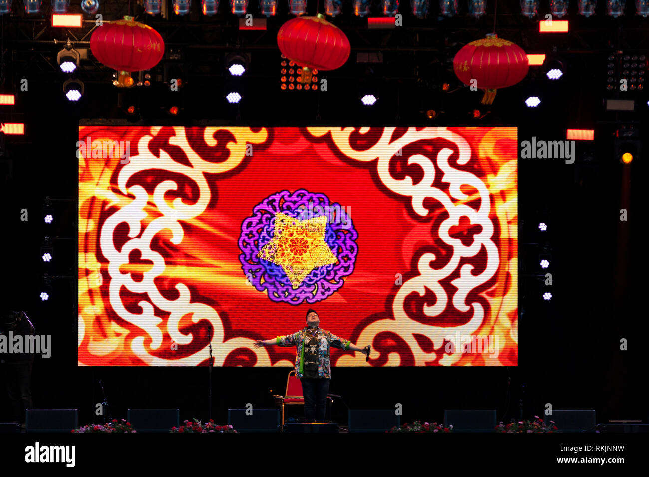 London, UK, 10 February, 2019. Chinese New year celebration at Trafalgar Squaren London, UK. Credit: Harishkumar Shah/Alamy Live News Stock Photo