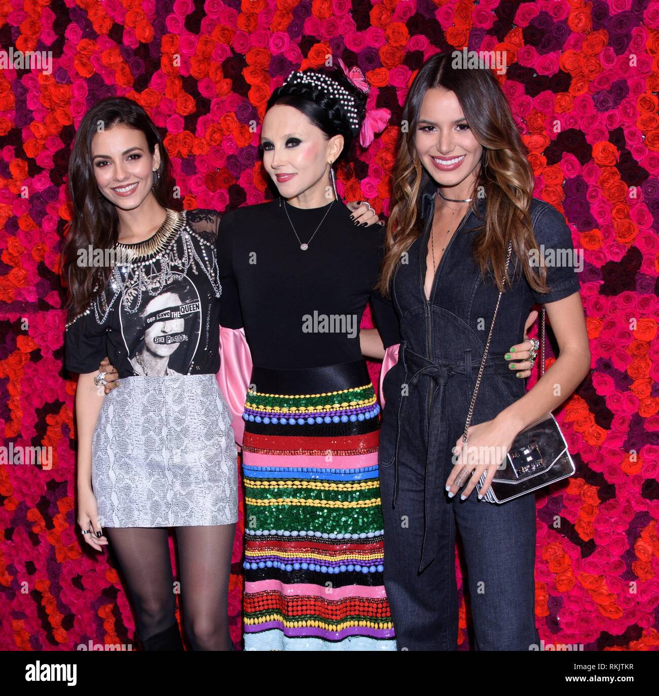 New York, NY, USA. 11th Feb, 2019. Victoria Justice, Stacey Bendet, Madison Reed on the runway for Alice   Olivia By Stacey Bendet Fashion Show, The Angel Orensanz Foundation, New York, NY February 11, 2019. Credit: RCF/Everett Collection/Alamy Live News Stock Photo