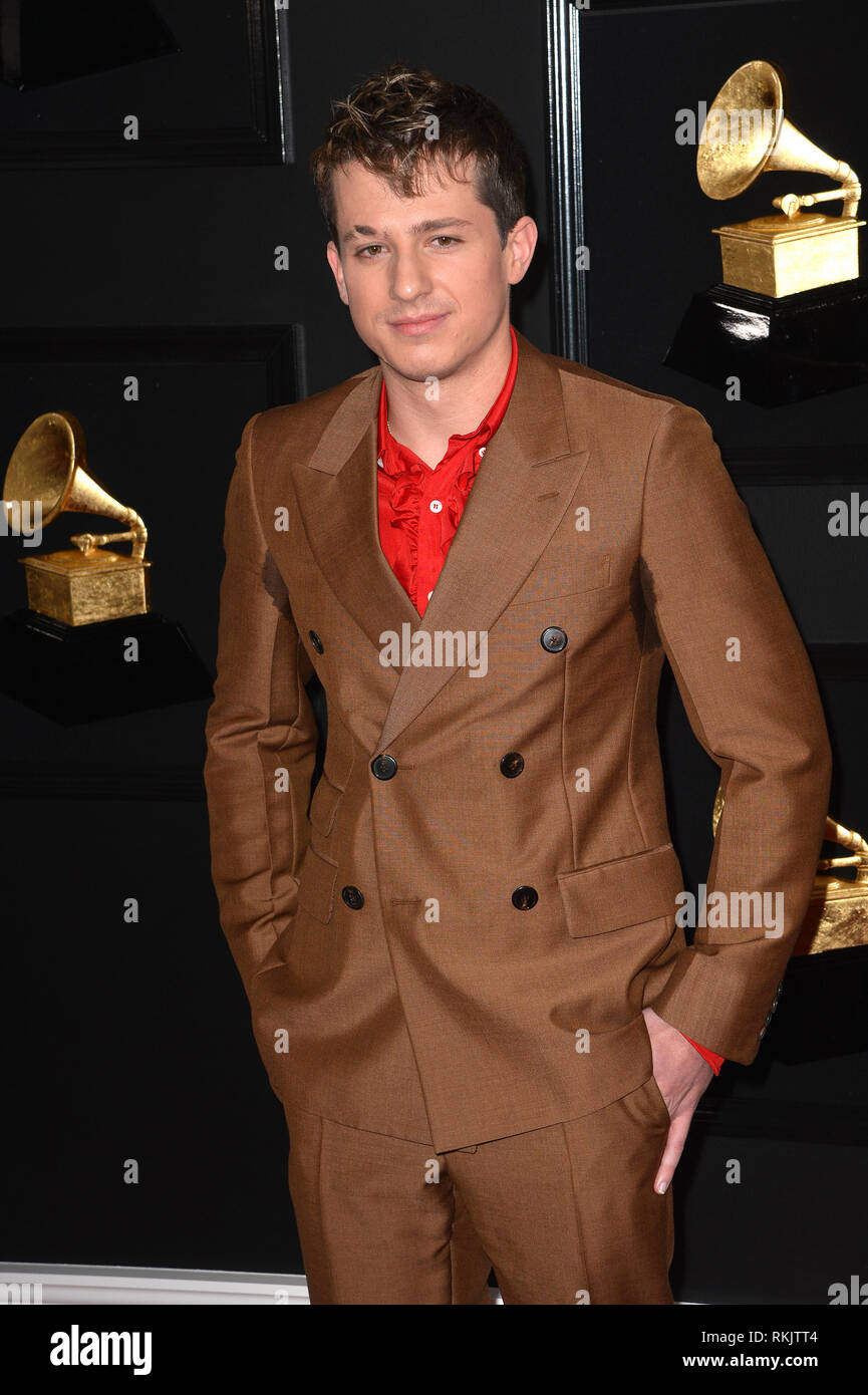 Los Angeles, Ca, USA. 10th Feb, 2019. Charlie Puth at the 61st Annual(01)