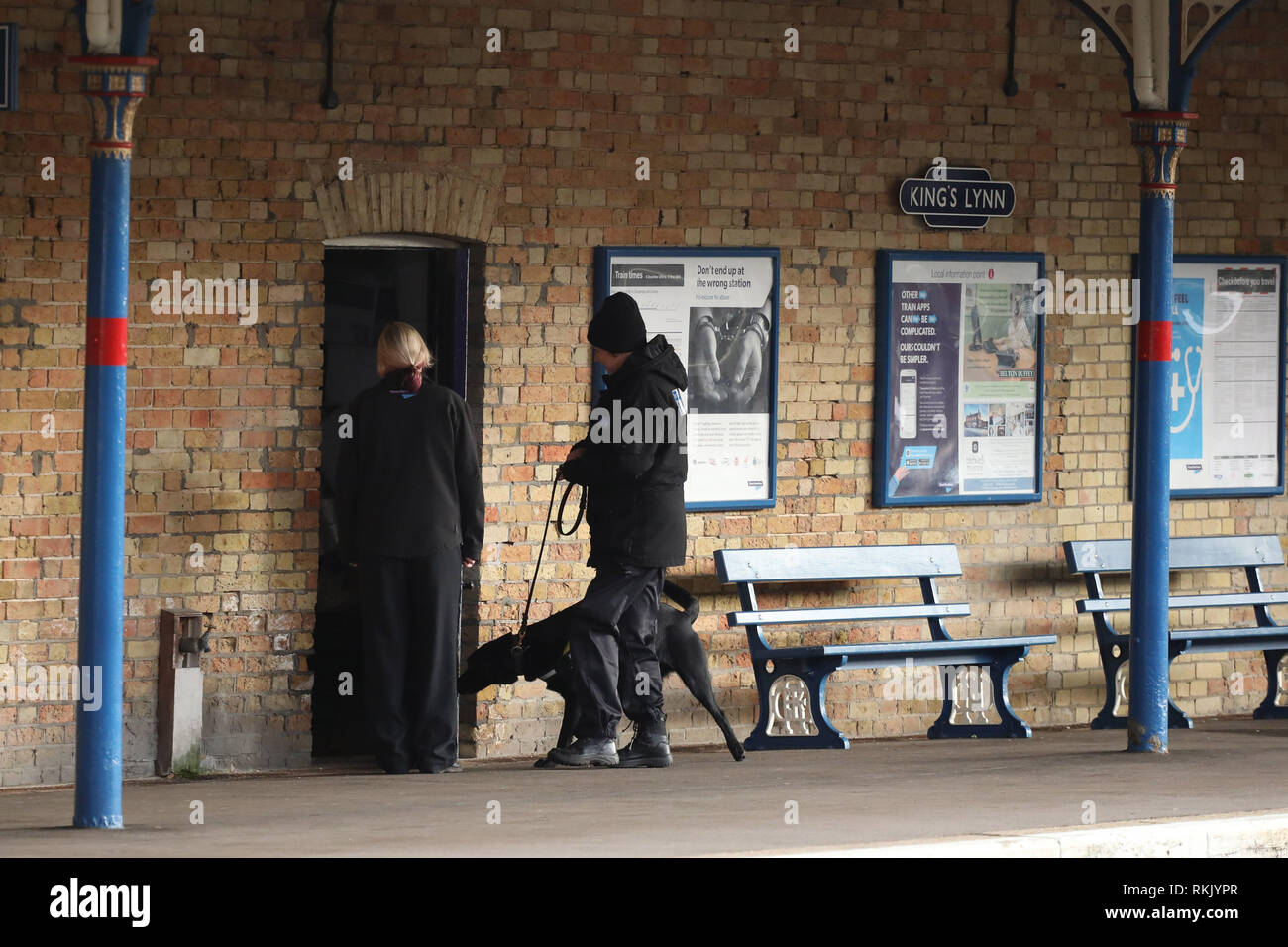 Kings Lynn, Norfolk, UK. 11th Feb 2019. Police search search team