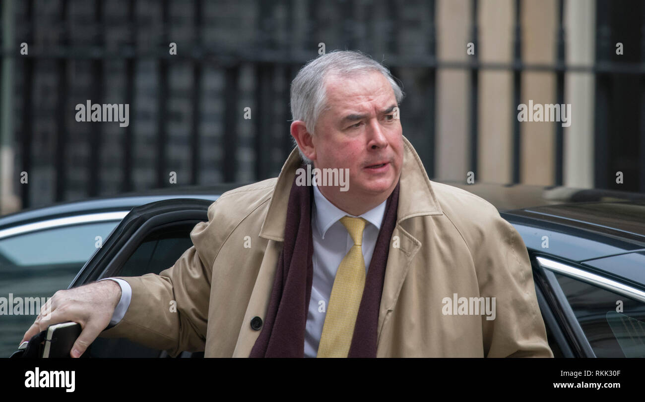 Downing Street, London, UK. 12 February 2019. Government Ministers arrive in Downing Street for weekly cabinet meeting. Geoffrey Cox QC, Attorney General. Credit: Malcolm Park/Alamy Live News. Stock Photo