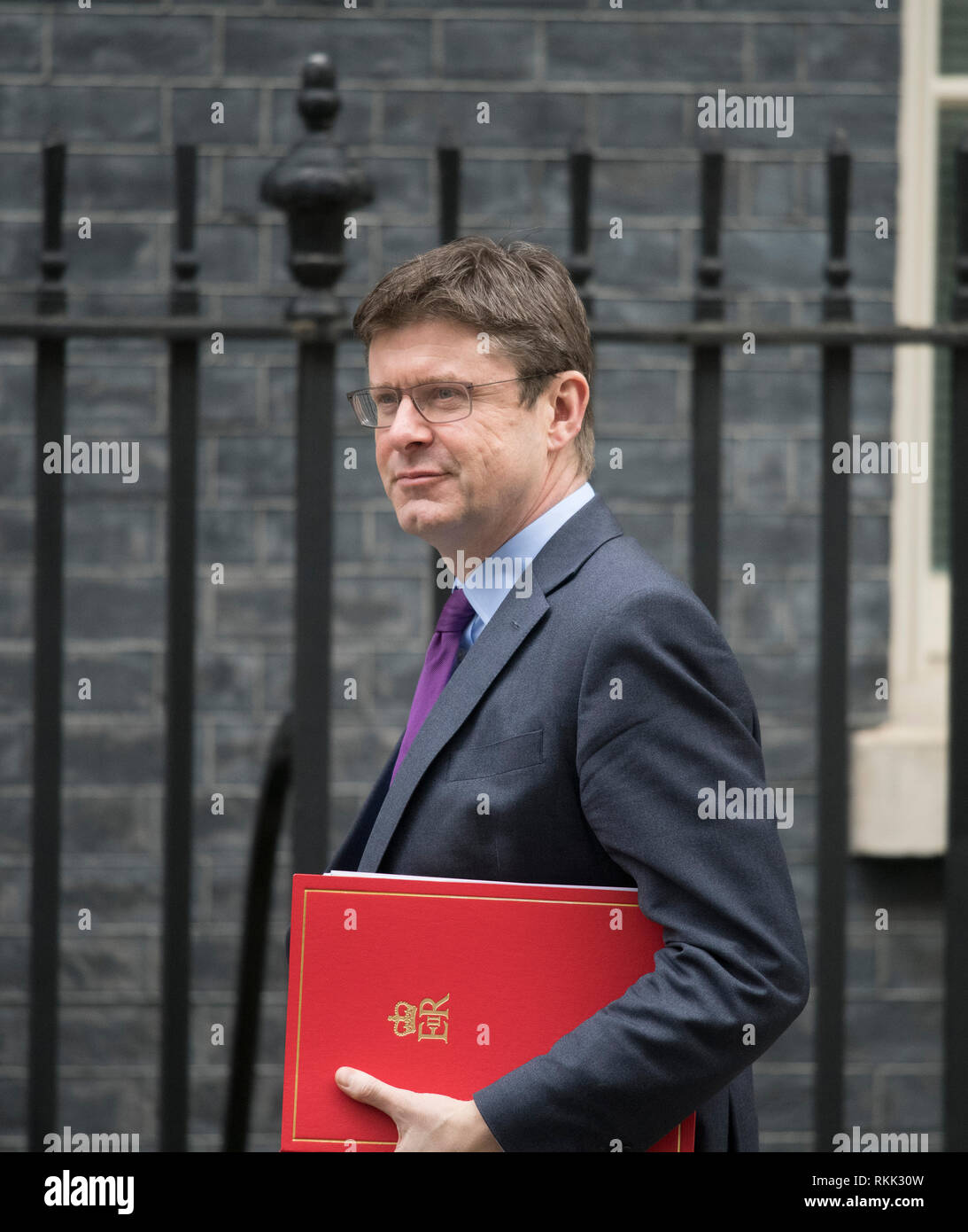 Downing Street, London, UK. 12 February 2019. Government Ministers arrive in Downing Street for weekly cabinet meeting. Greg Clark, Business and Energy Secretary. Credit: Malcolm Park/Alamy Live News. Stock Photo