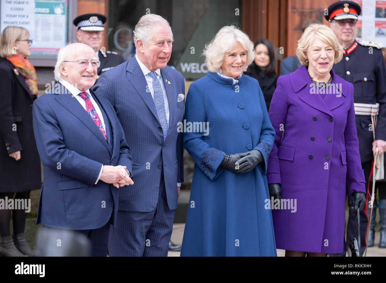 liverpool-uk-12th-feb-2019-the-prince-of-wales-and-the-duchess-of-cornwall-arriving-for-a-reception-at-the-victoria-gallery-at-the-university-of-liverpool-during-their-visit-to-liverpool-on-tuesday-february-12-2019-together-with-the-president-of-ireland-michael-higgins-and-mrs-higgins-the-visit-was-to-celebrate-his-royal-highness-and-president-higginss-joint-patronage-of-the-liverpool-institute-of-irish-studies-credit-christopher-middletonalamy-live-news-RKK3HH.jpg