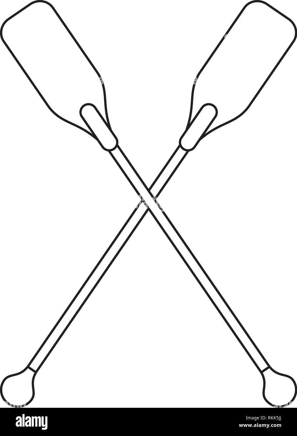 Boat oars crossed symbol black and white Stock Vector Image \u0026 Art - Alamy, image size:946x1390