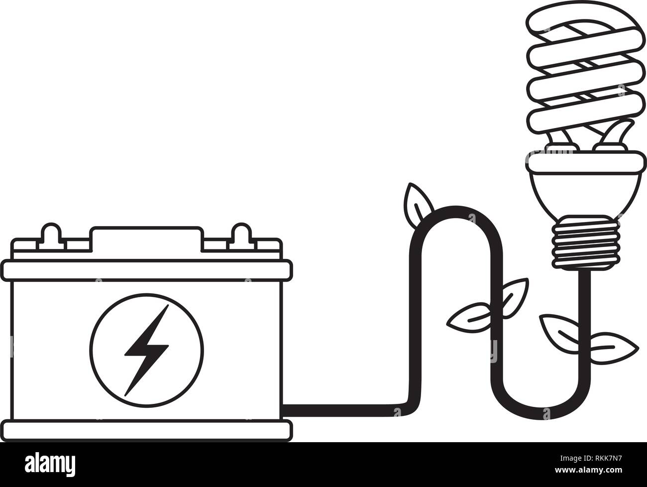 Ecology green energy black and white Stock Vector Image & Art - Alamy