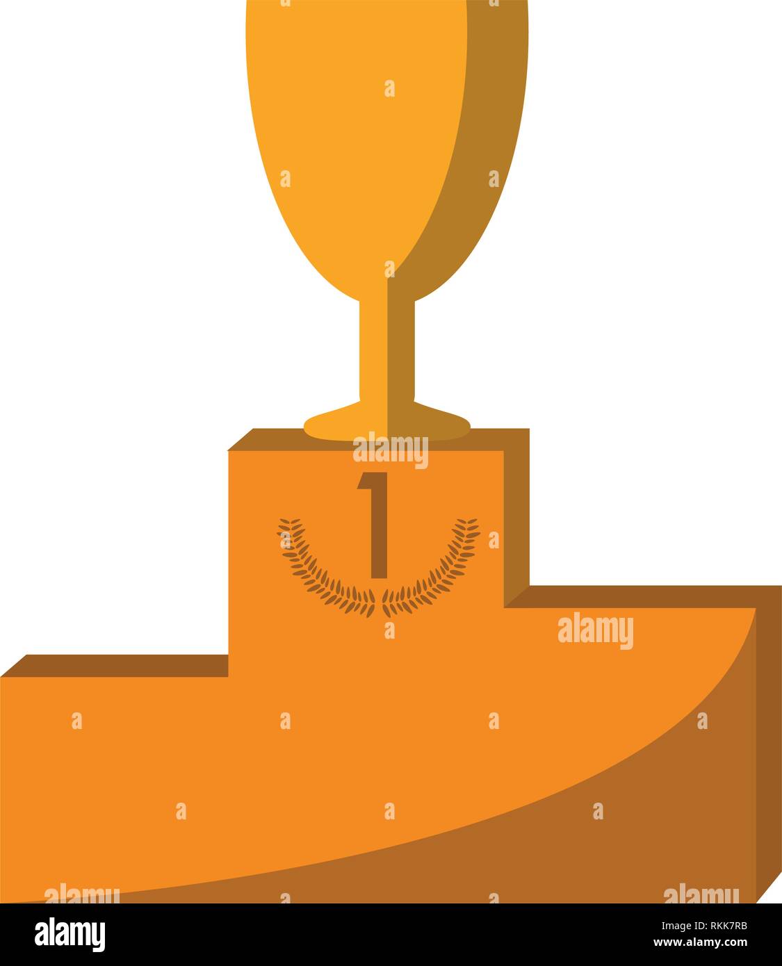 trophy cup first place on podium Stock Vector Image & Art - Alamy