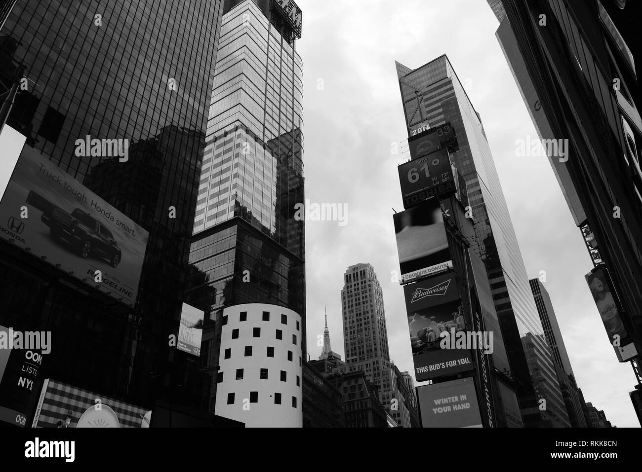 times square black and white Stock Photo - Alamy