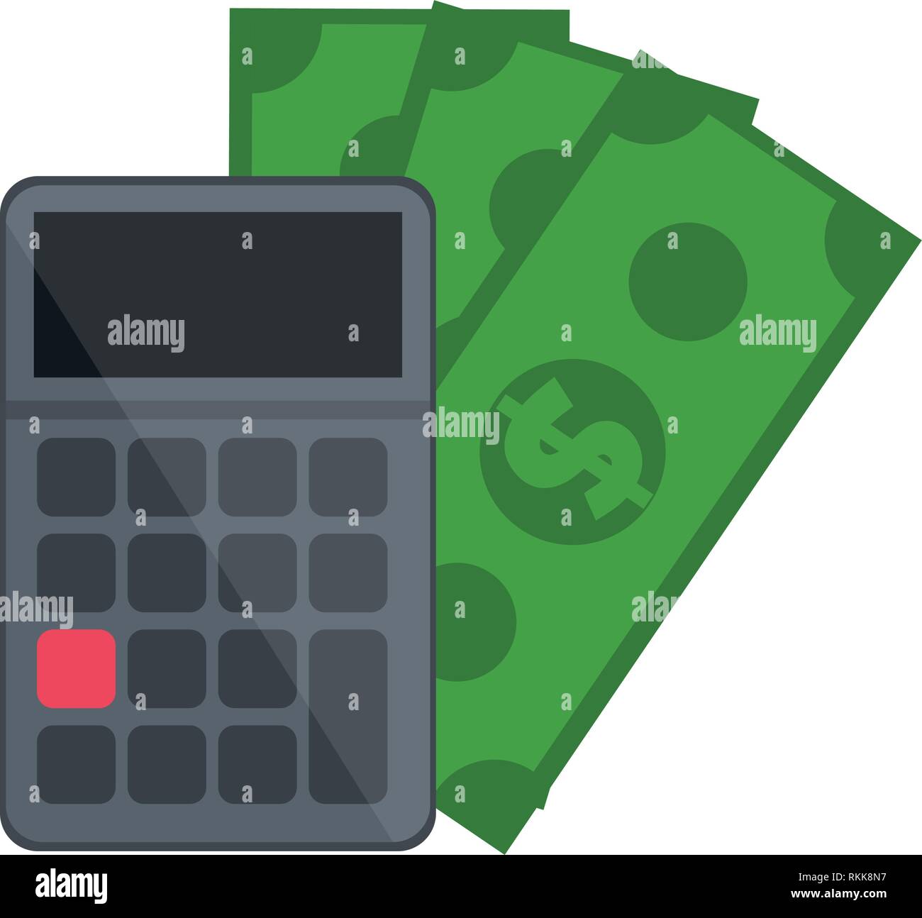 calculator-and-cash-savings-symbol-stock-vector-image-art-alamy