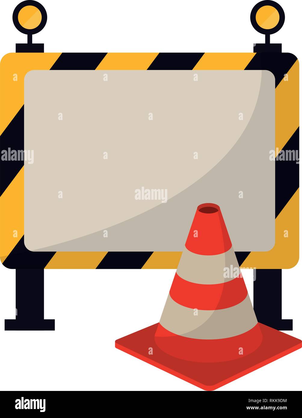 construction barrier and traffic cone Stock Vector Image & Art - Alamy