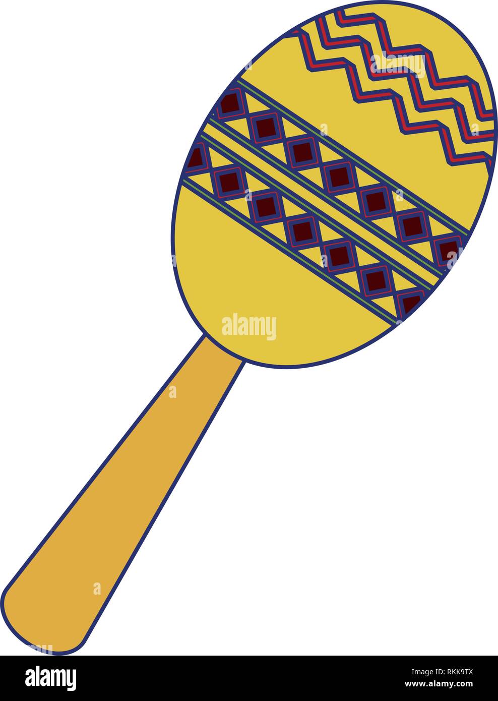 Maraca latin music instrument blue lines Stock Vector Image & Art - Alamy