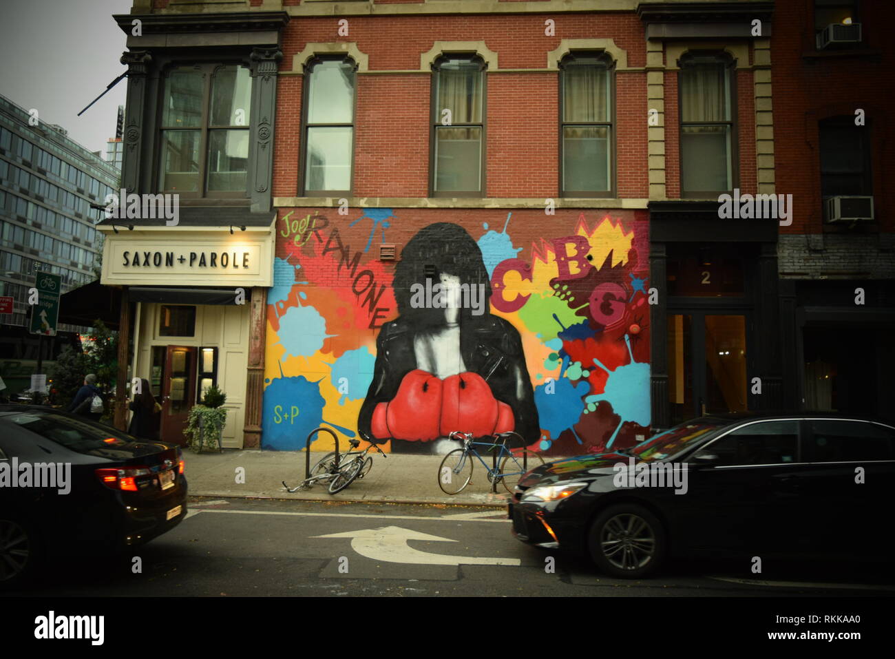 joey ramone mural -  lower east side NYC Stock Photo