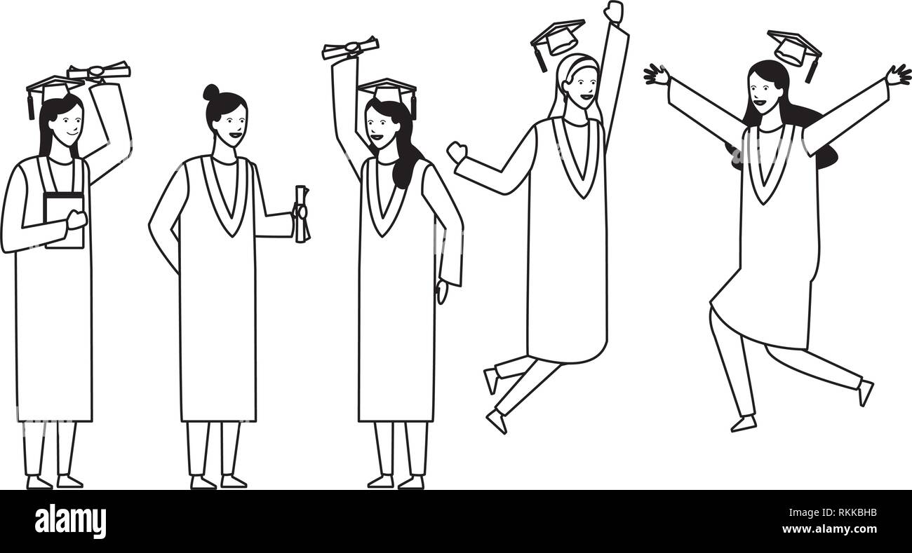 Tossing graduation cap Black and White Stock Photos & Images - Alamy