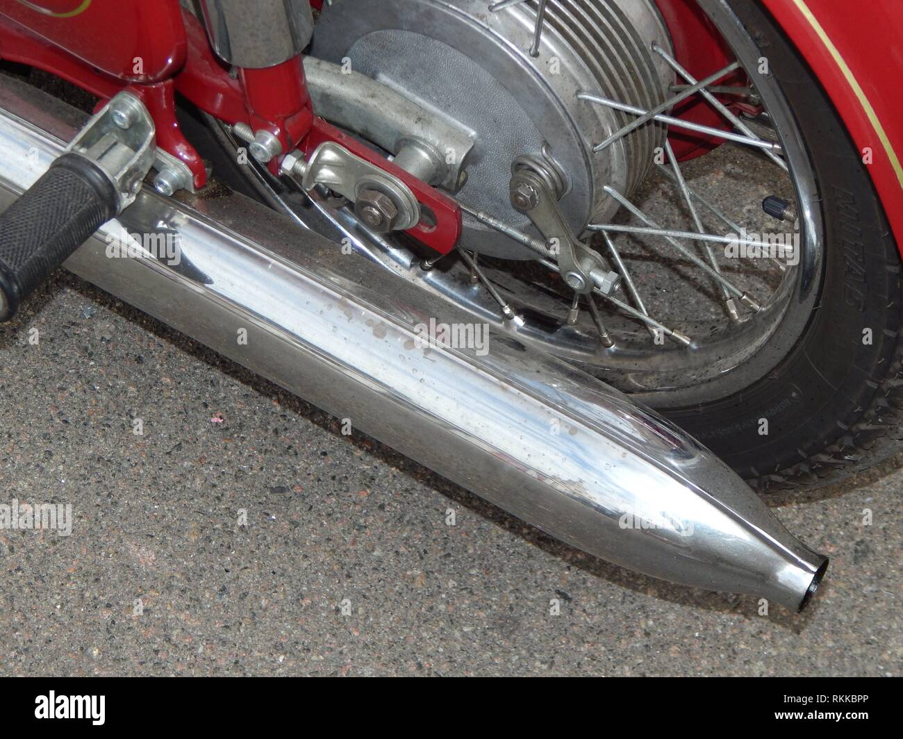 Retro motorcycle and bike antique parts and elements Stock Photo Alamy