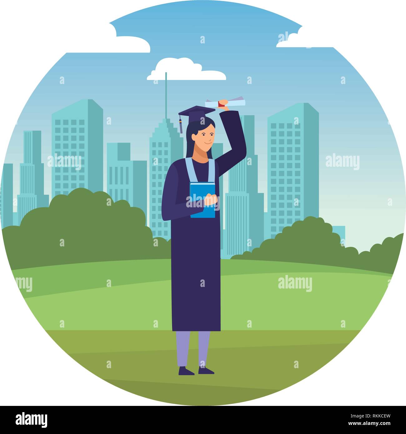 female graduation ceremony diploma Stock Vector Image & Art - Alamy