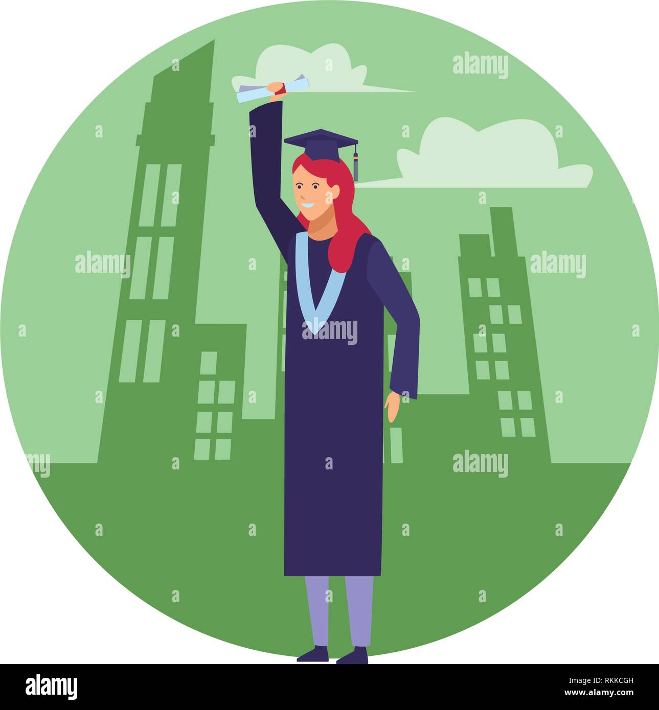 female graduation ceremony diploma Stock Vector Image & Art - Alamy
