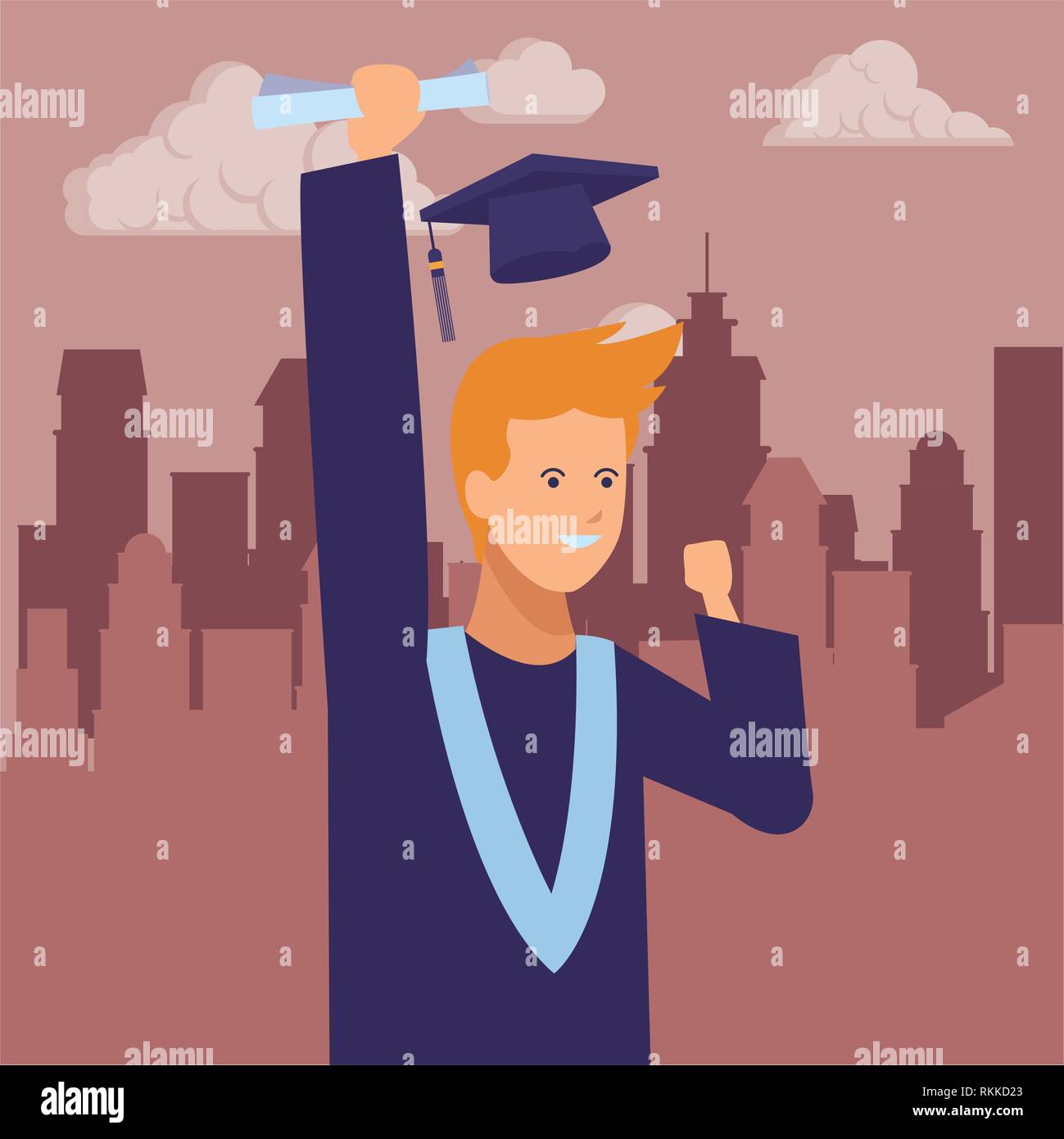 man graduation ceremony diploma Stock Vector Image & Art - Alamy