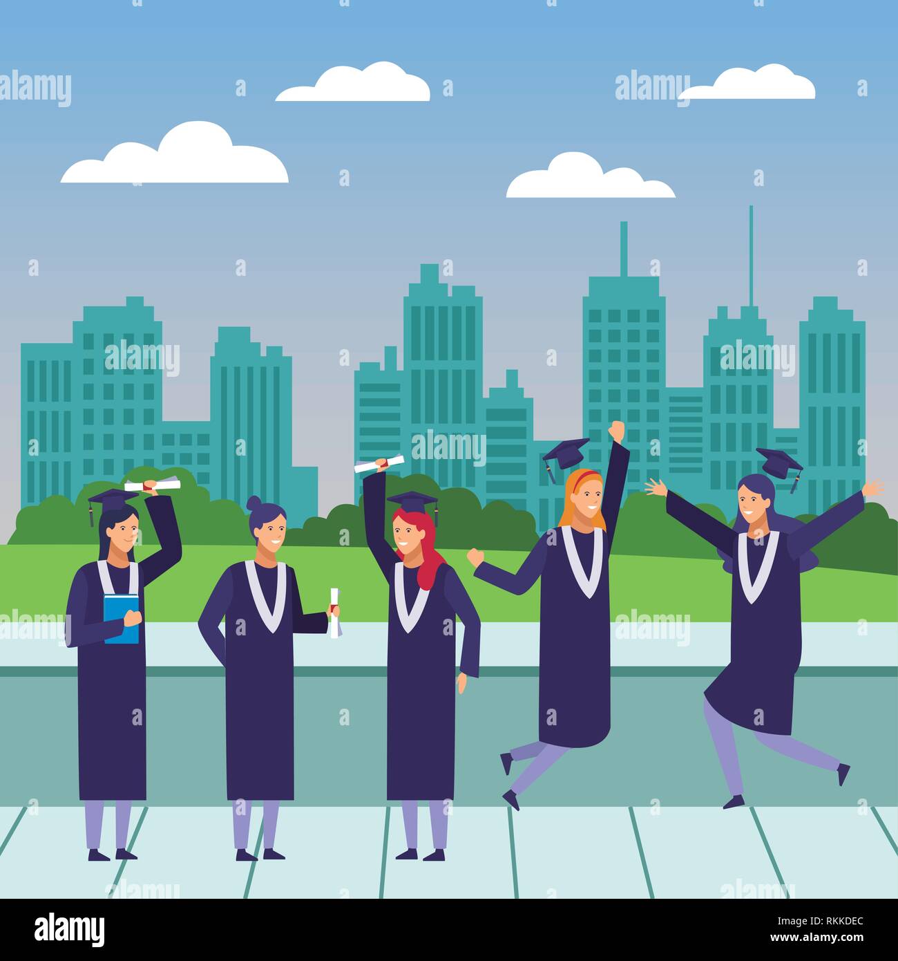 graduation ceremony people Stock Vector Image & Art - Alamy
