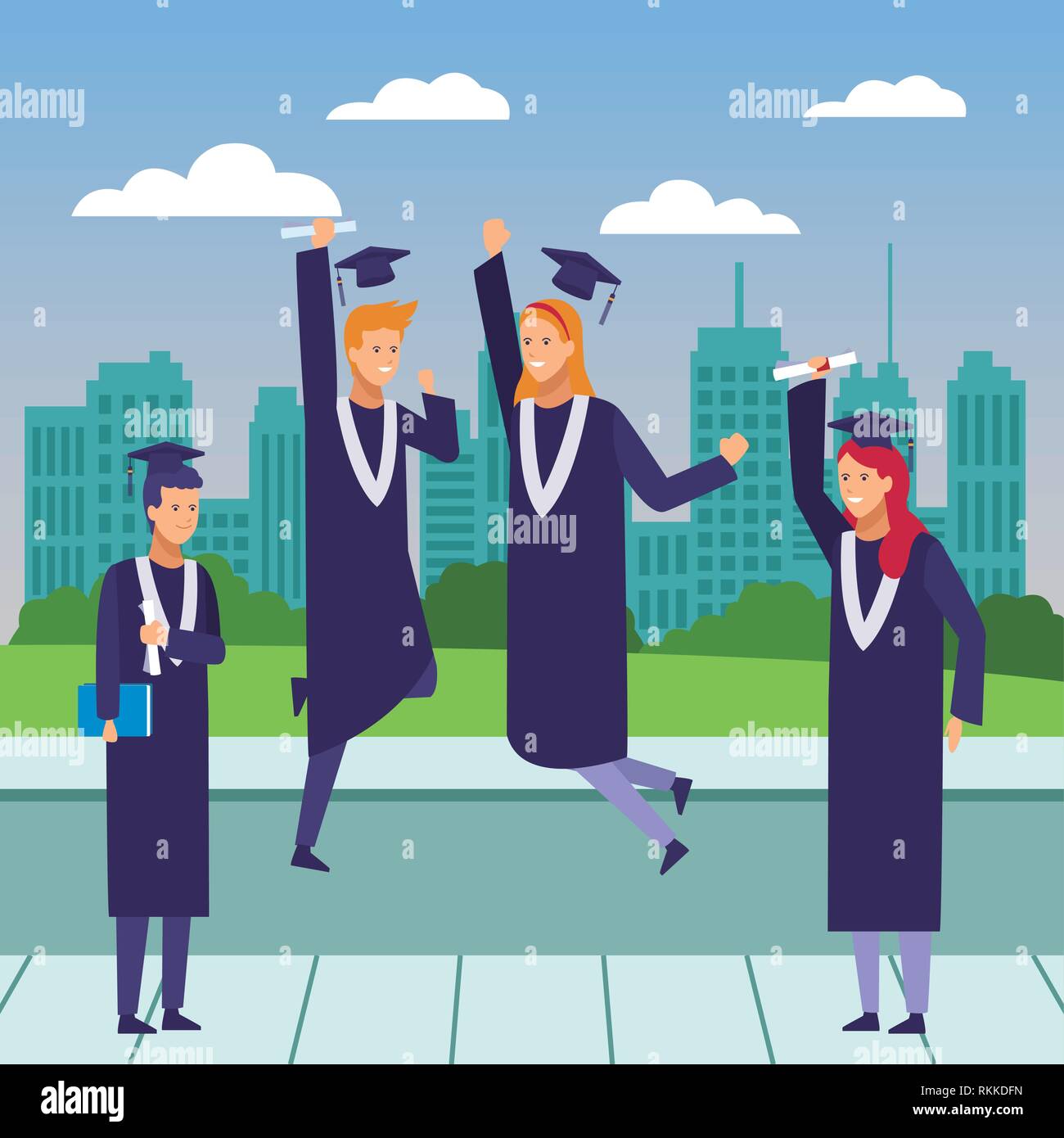 graduation ceremony people Stock Vector Image & Art - Alamy