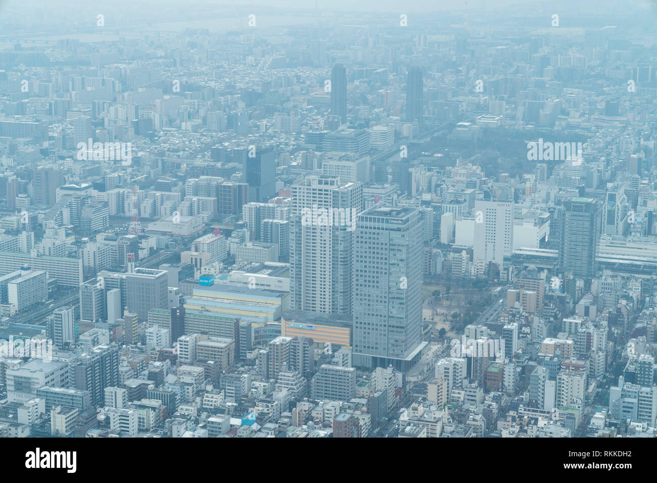 Tokyo Snow Day Toward Kinshicho Station View From Tokyo Skytree Sumida Ku Tokyo Japan Stock Photo Alamy