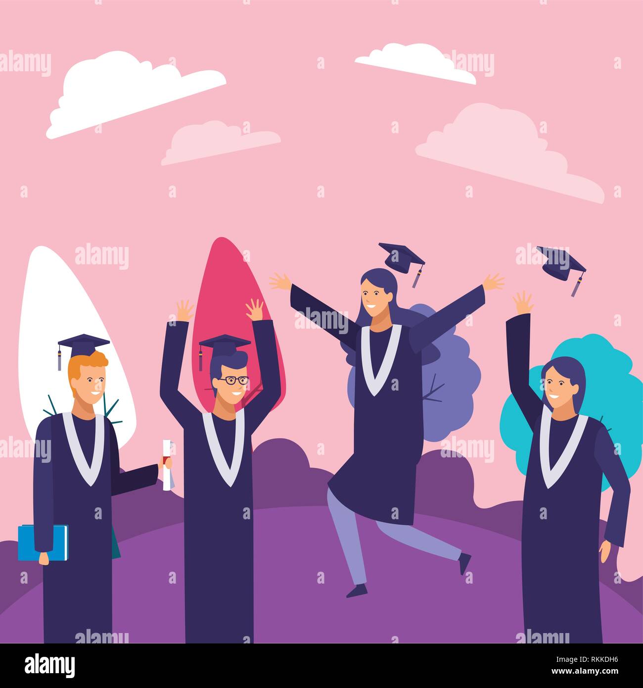 graduation ceremony people Stock Vector Image & Art - Alamy