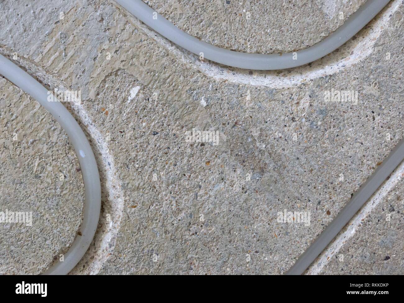 Water underfloor heating pipes in a concrete floor Stock Photo Alamy