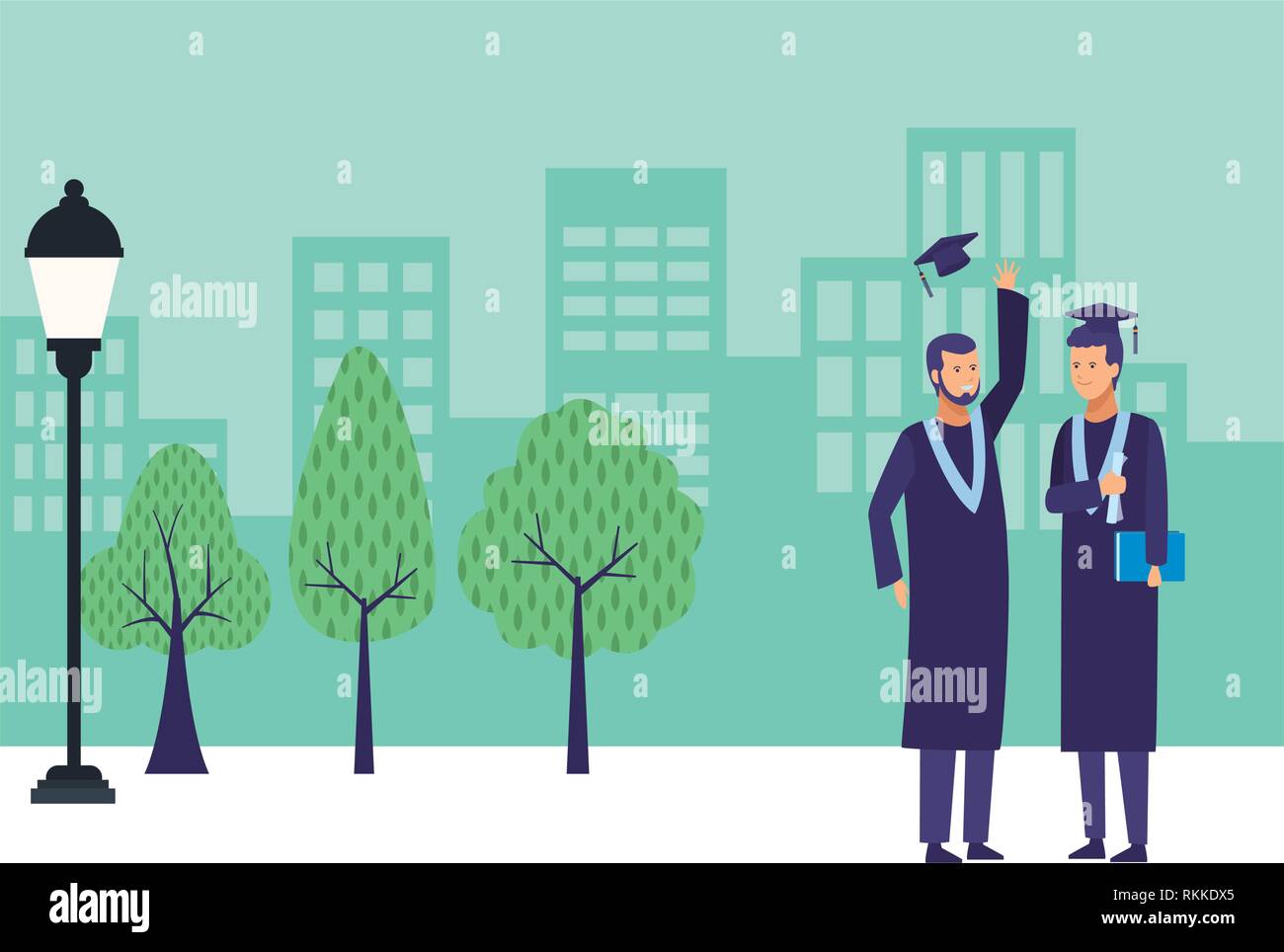 graduation ceremony diploma friends Stock Vector Image & Art - Alamy