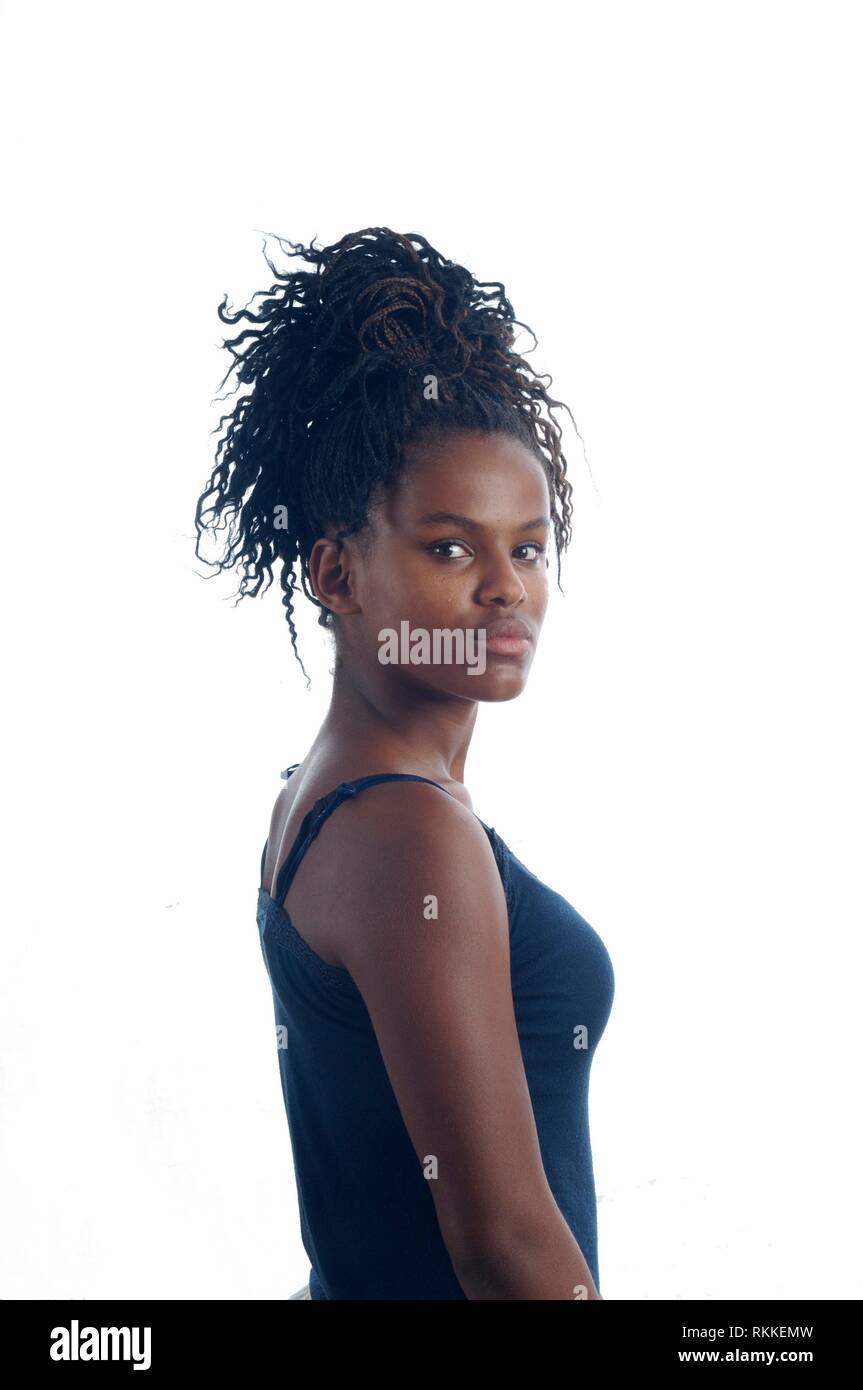 Portait Of A African Teen Stock Photo Alamy