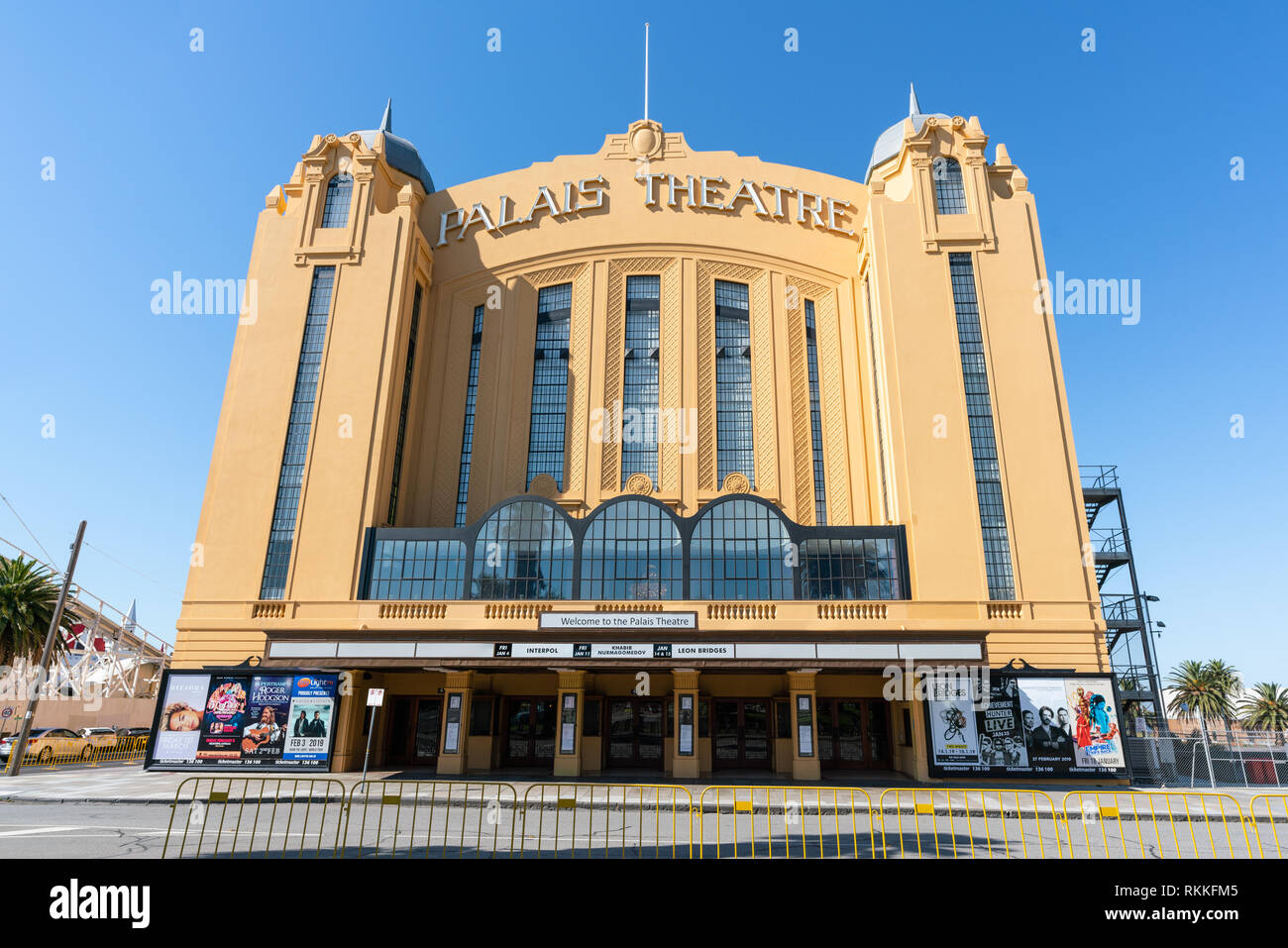 4th January 2019, St Kilda Melbourne Australia Exterior view of Palais theatre in Saint Kilda