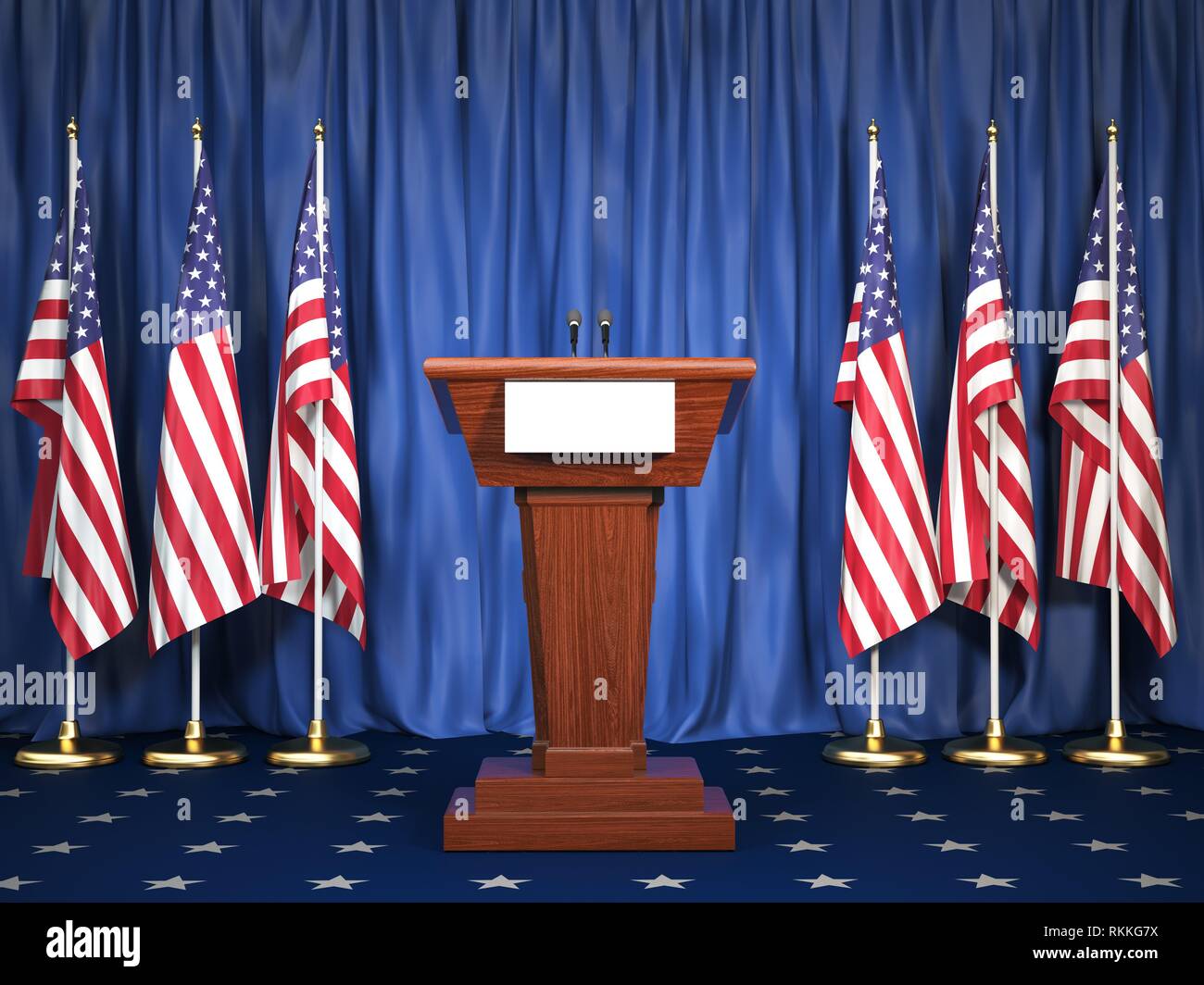 Politician Speaking At Podium