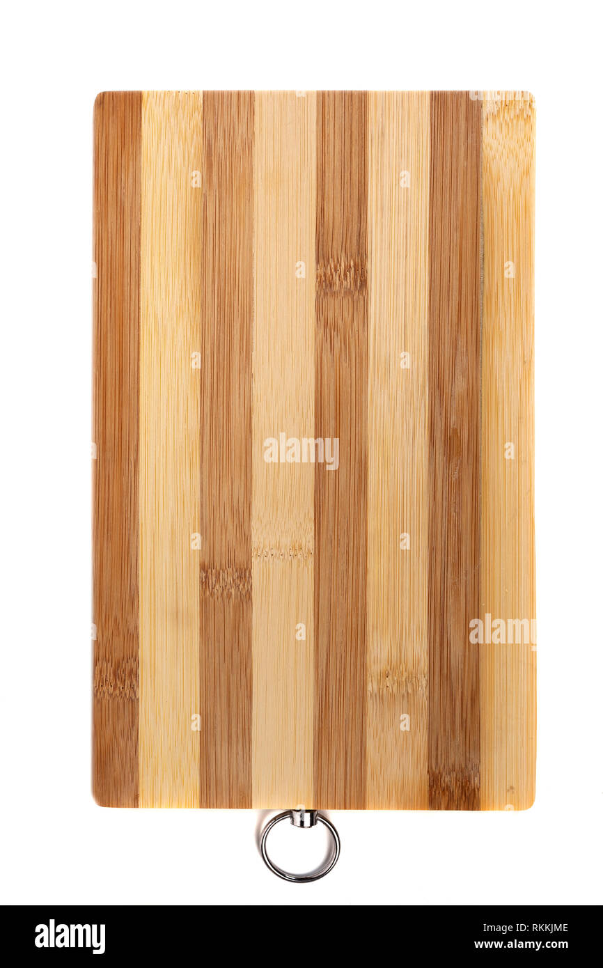 wooden cutting board isolated on white background Stock Photo - Alamy