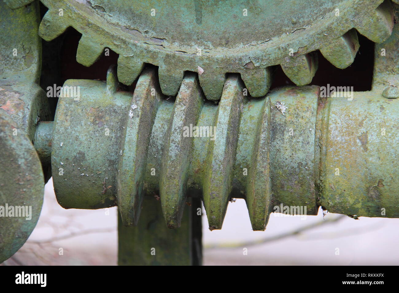 Wormgear / A worm drive is a gear arrangement in which a worm meshes with a worm gear Stock