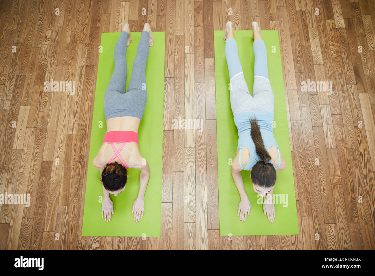 Two Women Working out Together Stock Photo