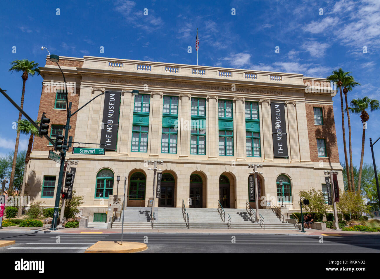 The Mob Museum (National Museum of Organized Crime and Law), Las Vegas (City of Las Vegas), Nevada, United States. Stock Photo