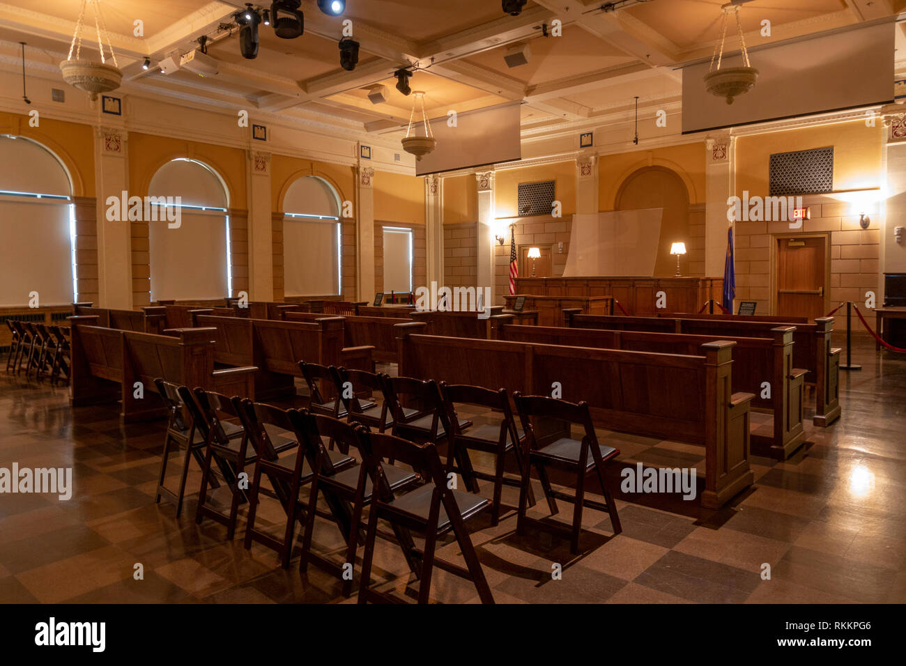 The Mob Museum, Las Vegas (City of Las Vegas), Nevada, United States. Stock Photo