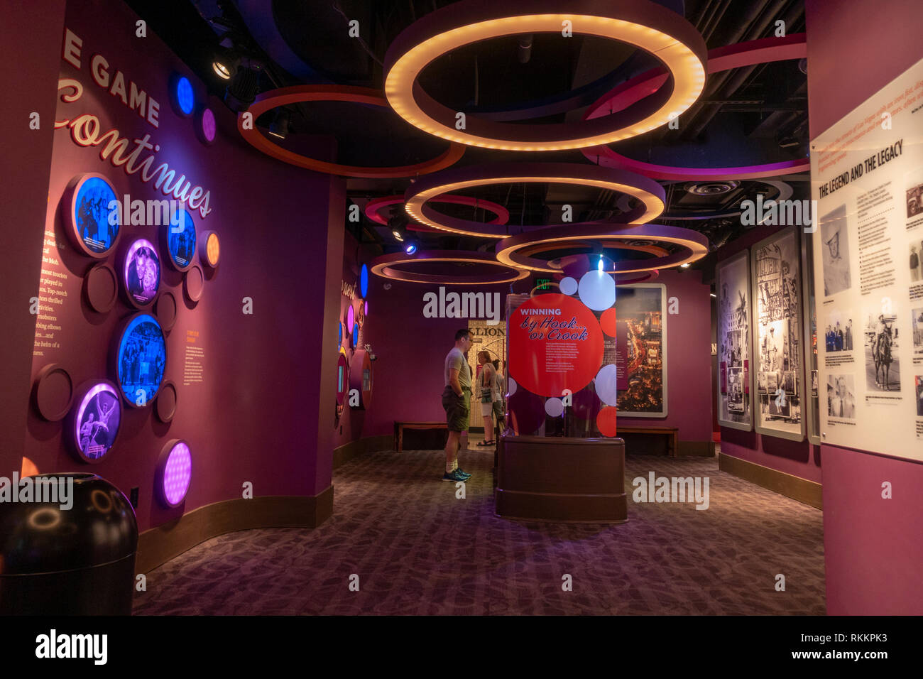 General view inside The Mob Museum, Las Vegas (City of Las Vegas), Nevada, United States. Stock Photo