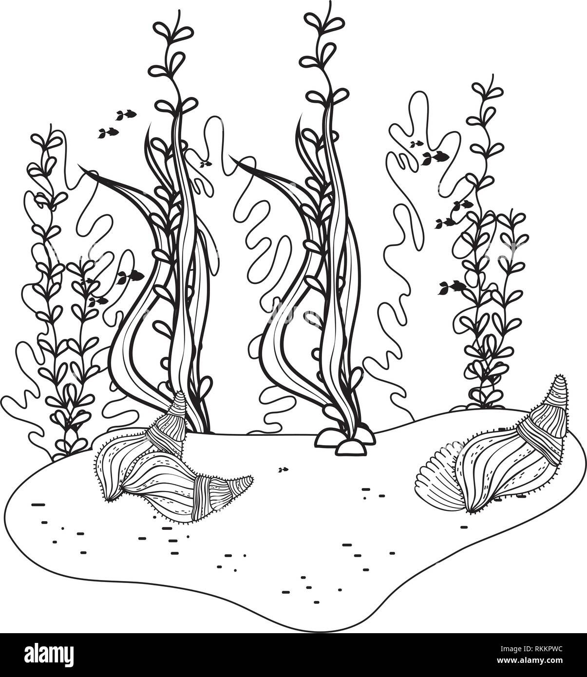 beautiful-undersea-scene-icon-stock-vector-image-art-alamy