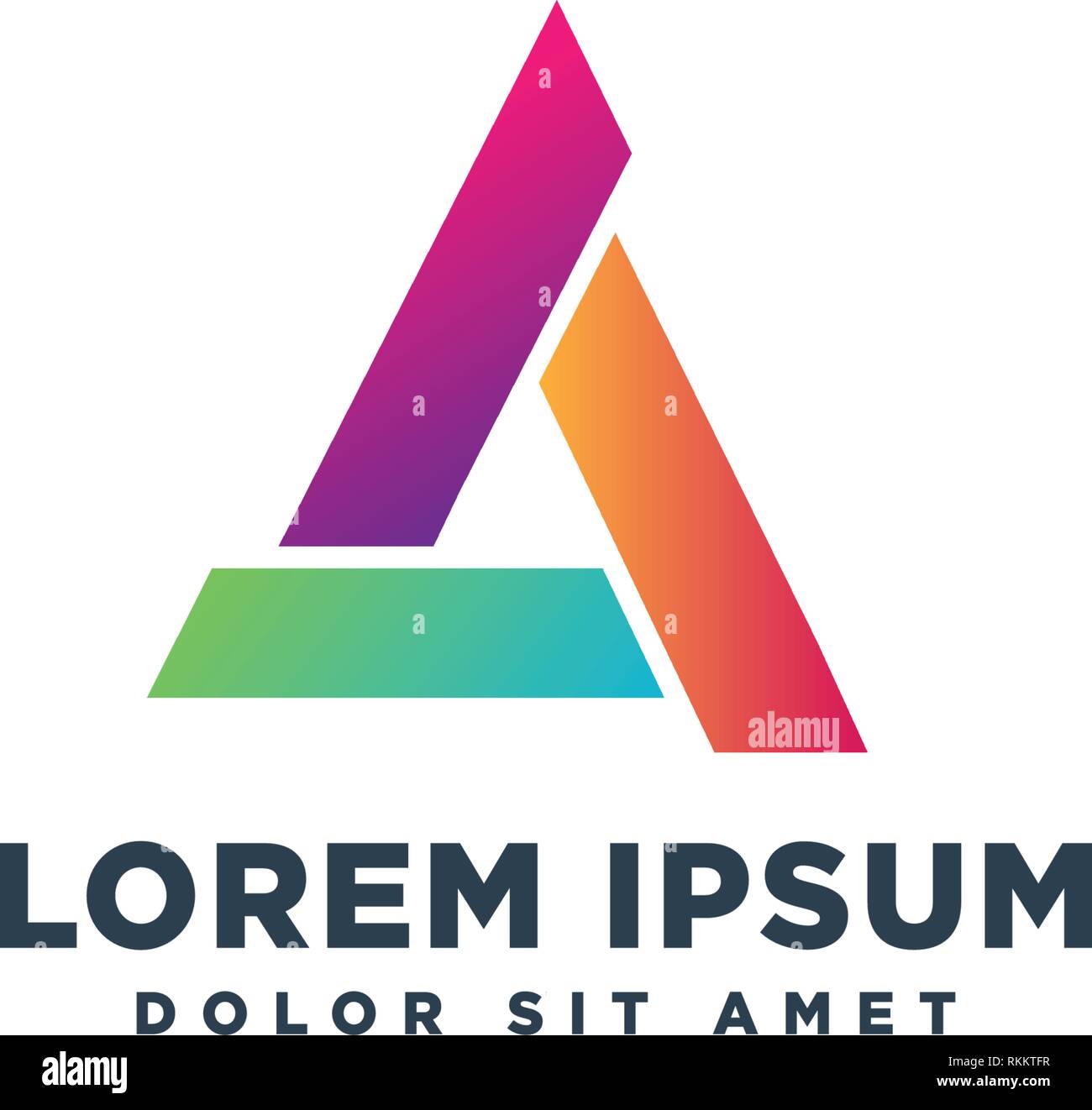 letter a abstract initial logo template vector illustration icon element isolated - vector Stock Vector