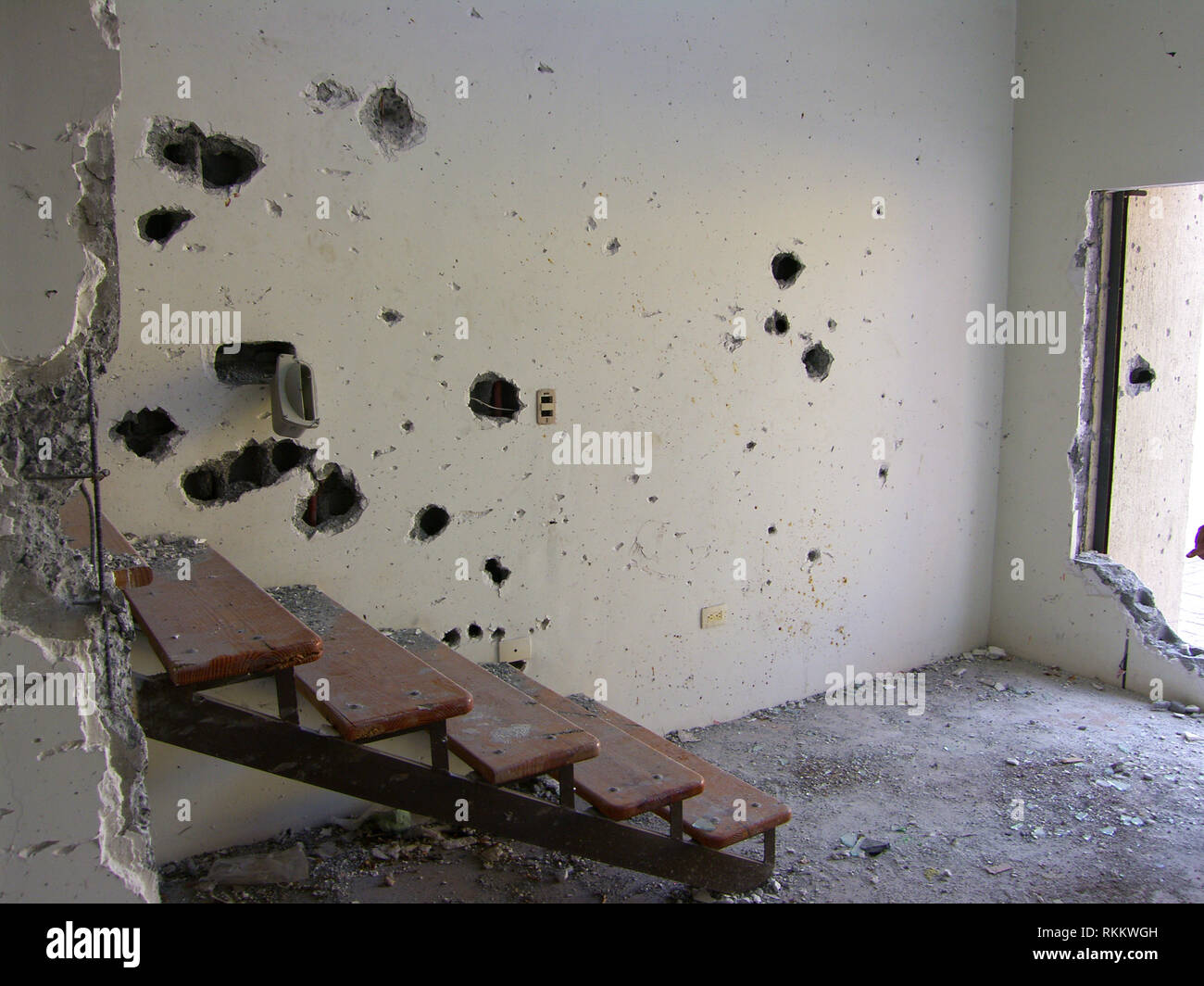 Wall With Bullet Holes From 50 Cal Machinegun Assualt Rifles And Grenades Stock Photo Alamy Wall With Bullet Holes From 50 Cal Machinegun Assualt Rifles And Grenades Stock Photo Alamy